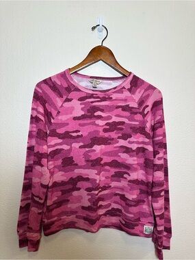 Lucky Brand Pink Camouflage Crewneck